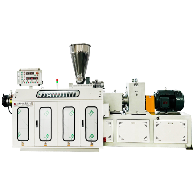 SJSZ80-156 conical twin screw extruder PVC granulation pellet extrusion စက်